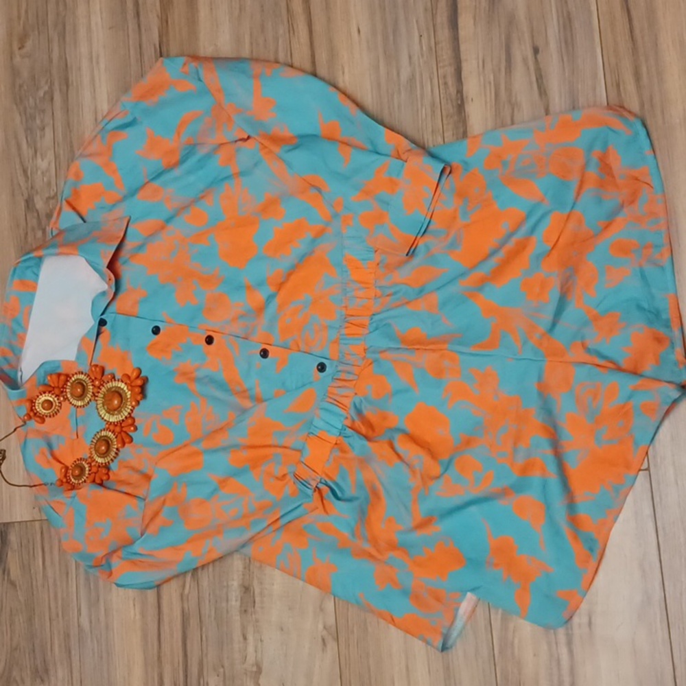 Tropical print short set